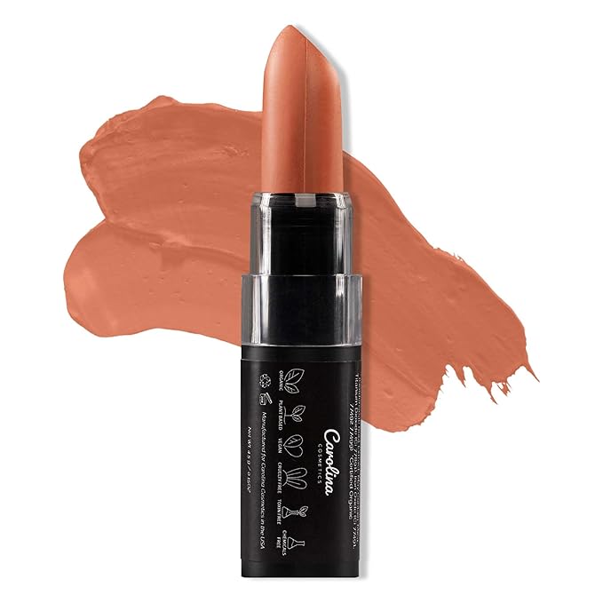 Carolina COSMETICS- Moisturizing Lipstick in Autumn Shade - Plant-Based Hydrating with Cocoa Oil, Vegan, Non-GMO, Paraben-Free - 0.15oz