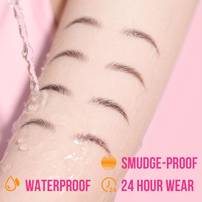 iMethod Curved Eyebrow Pen and Brow Gel Clear - Eye Brow Pencil with Hair Like Strokes for Natural Real-Looking Brows, Eyebrow Makeup for All-Day Defined, Waterproof, Smudge-proof, Black