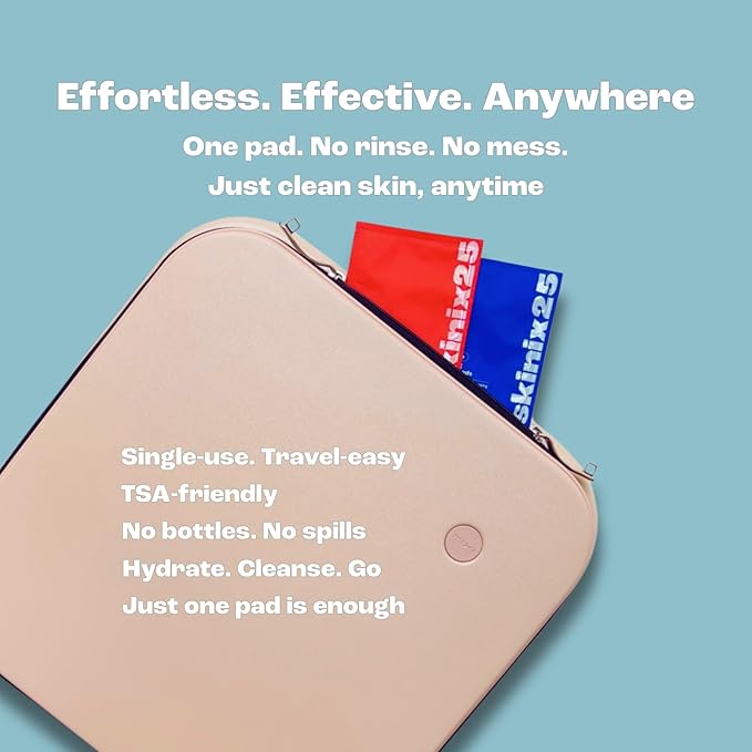 Hydracalm & Aquafresh Facial Cleansing Pads – 80 Individually Wrapped Cotton Wipes | On-the-Go Face Wipes for Travel, Gym & Daily Skincare | Hydrating + Oil-Control Cleansing Pads for All Skin Types