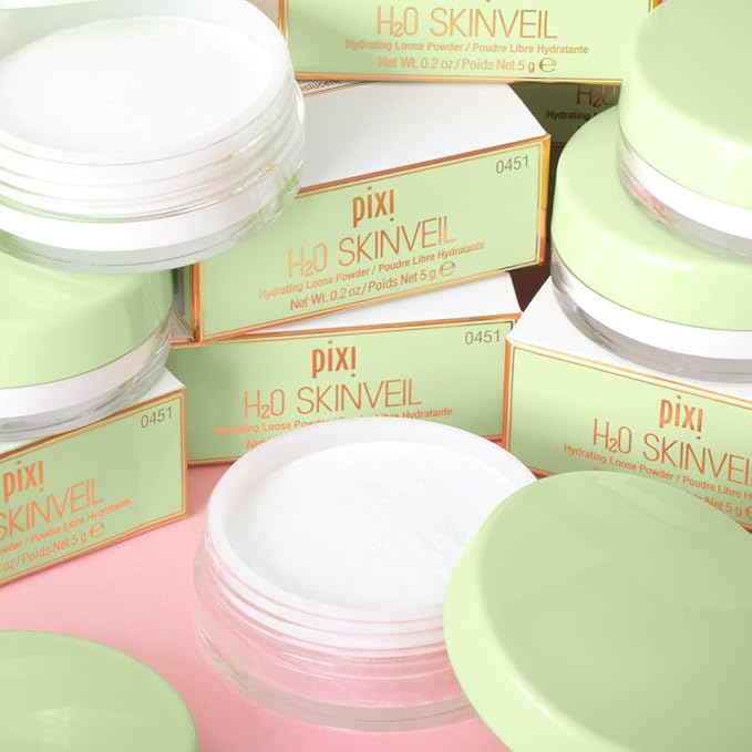 Pixi H2O Skinveil | Lightweight Setting & Finishing Powder | Blurs, Hydrates & Sets Makeup | Velvet Skin-Like Finish | 0.2 oz/5 g