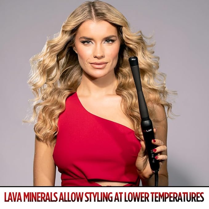 CHI Lava Interchangeable Hairstyling Wand, Versatile Hair Wand for Creating A Variety of Styles, Lower Temperature