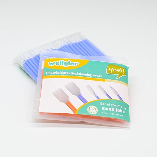 Wellgler's Foam Tip Cleaning Swabs,Cleaning Kits,for Electronics、Gun Cleaning，Effective Cleaning for Thin Groove Space（500pcs