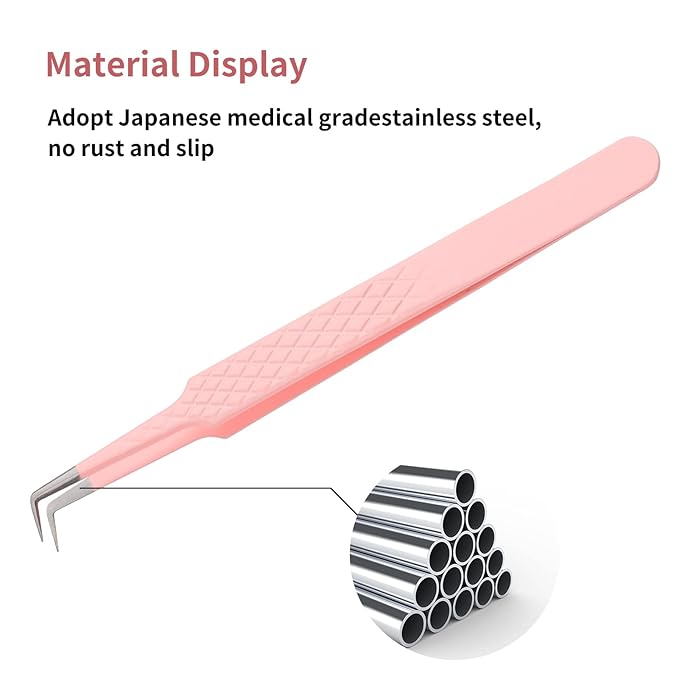 Lash Extension Tweezers Volume Lash Tweezers 90 Degree Tweezers for Eyelash Extensions Precision Lash Fan Tweezers Eyelash Extension Supplies for Light Volume or Mega Volume Fans