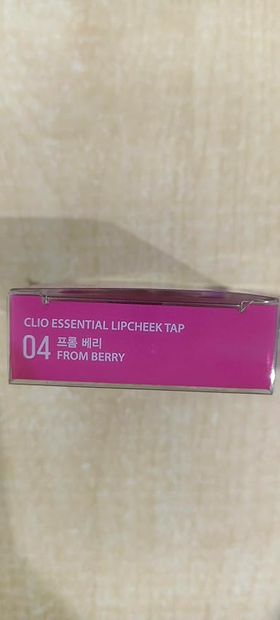 CLIO Essential Lip & Cheek Tap, Easy to Use, Glides on Effortlessly, Non-Greasy, Travel-Sized Creamy & Blendable Color For Lips & Cheeks (04 FROM BERRY, One Size)