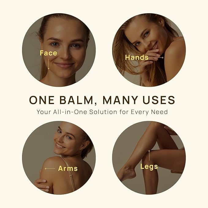Grass-Fed Beef Tallow for Skin: Organic Whipped Tallow and Honey Balm - Face Moisturizer & Body Cream - Deep Hydrating & Nourishing - Raw Wild Honey, Beeswax, & Vitamin E, 2.3 Oz