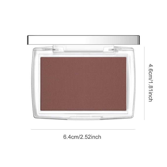 KYDA Powder Blush, Radiant Glow Face Blush, Buildable Matte Cheeks Color, Ultra-fine Lightweight Powder Blusher, Lasting Moisturizing, Mahogany