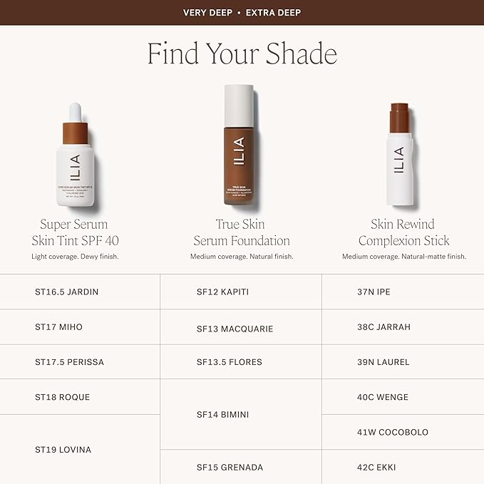 ILIA - Skin Rewind Complexion Stick - Foundation + Concealer + Skincare | Non-Toxic, Vegan, Cruelty-Free, Clean Makeup (39N - Laurel, 0.35 oz | 10 g)