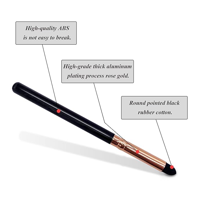 Eyeliner Smudge Brush Pencil Stick Set,10Pcs Professional Sponge Blending Makeup Tool for Eyeshadow and Eyebrow Reusable Applicator
