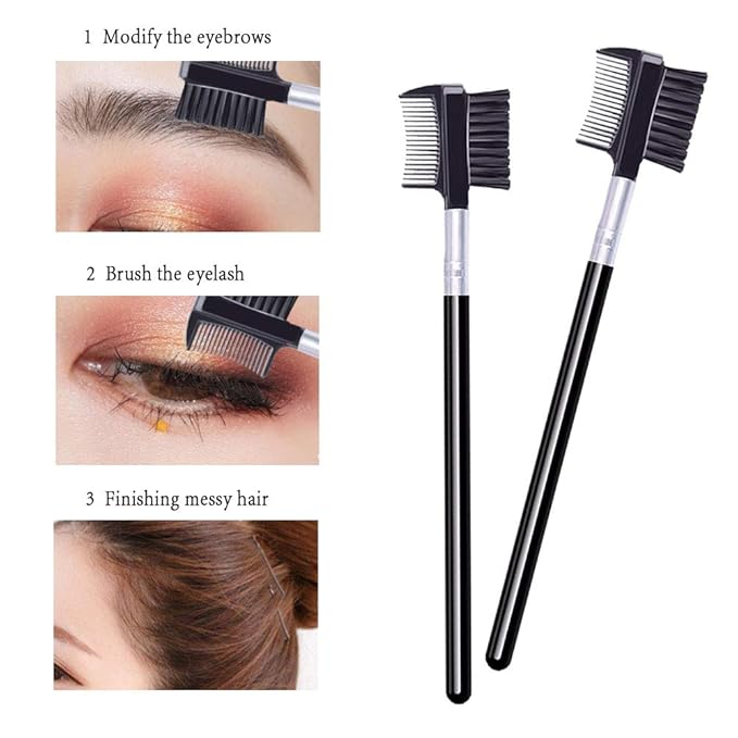 Eyelash Comb and Eyebrow brush, Eyelash Brush Comb Set (5PCS)