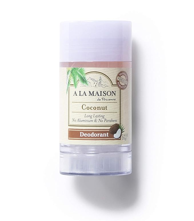 A La Maison Coconut Aluminum Free Deodorant for Women and Men - Natural Deodorant (3 Stick Bulk Pack)