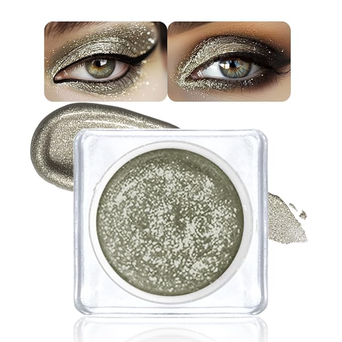Eyeshadow Single Shimmer, High-Pigment Monochrome Eye Shadow Pressed Powder, Everyday Velvety Silky Eye Makeup Looks, Professional Long-Lasting Waterproof Single Eyeshadow Palette, 03 Warm Light Gold