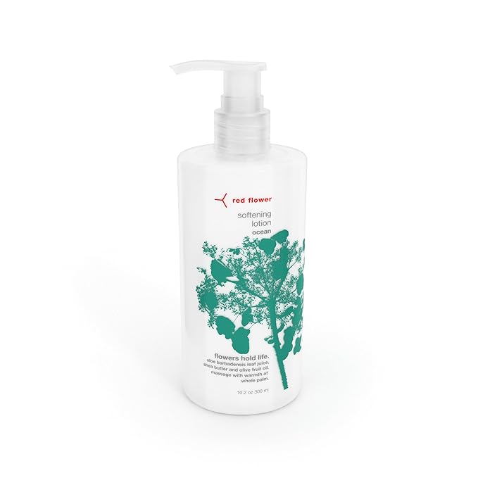 Red Flower Ocean Triple Care Set: Purifying Body Wash, Softening Lotion, and Ocean Smoothing Hair Conditioner for Hydrated Skin and Silky Hair