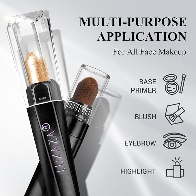 Classic 3PCS Neutral Eyeshadow Stick Makeup Set, Matte Cream Eye Shadow Eyeliner Brightener Pencil Crayon - Golden Amber