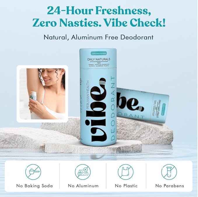 Aluminum Free Deodorant for Women and Men 2 Pack - Natural & Long Lasting Odor Control with Organic Coconut Oil and Beeswax for Sensitive Skin, Plastic Free