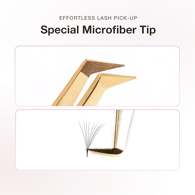 Curacoro Lash Tweezer - Professional & Precision Fiber Tip Grip Lash Tweezers for Eyelash Extensions, Multi Shapes & Purposes Tweezers for Volume, Isolation & Classic Lashes (Silver, Lashy and Classy)