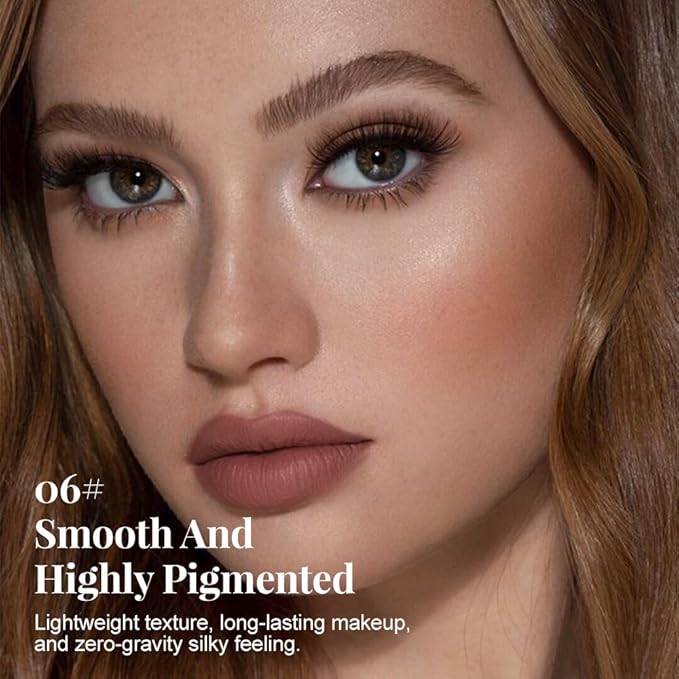 Matte Lip Liner – Sharpenable, Professional Waterproof & Smudge-Proof, Velvet Matte, Long-Lasting Color Lock, Daily Wear, Ideal for Bold & Chic Makeup Looks, Light Brown (Shade 06)