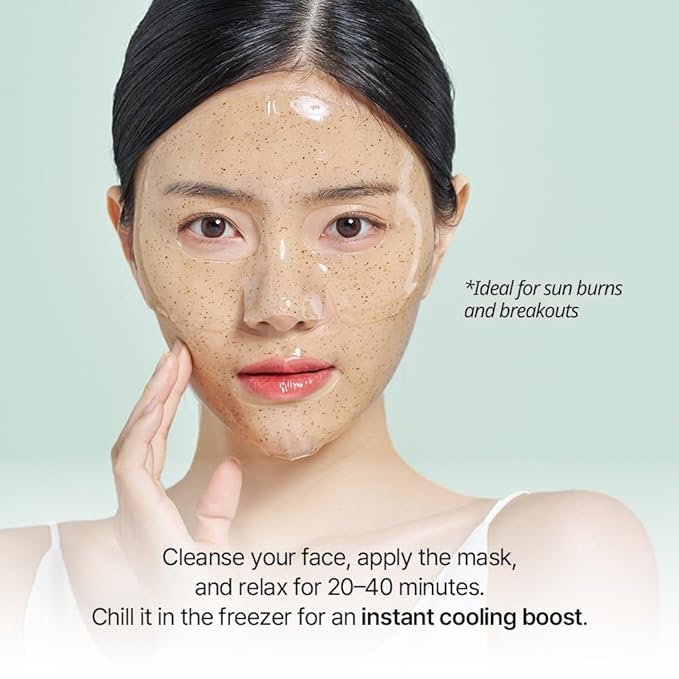 NDP Collagen Cica Cooling Hydro Mask – World’s First Freeze-Ready Hydrogel Face Mask with 55,000Da Vegan Collagen, Real Mugwort & Centella – Korean Mask for Sensitive Skin (36g x 1ea)