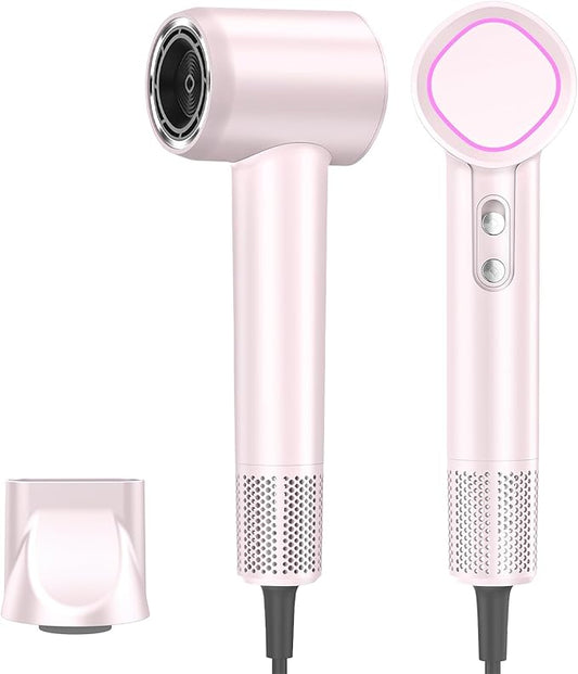 Hair Dryer Ionic, 110,000 RPM Hair Dryers for Women with Ceramic Technology Nozzle for Fast Drying, High Speed Blow Dryer 3-Speed Thermo Control Professional, Low Noise Design for Home Travel Salon