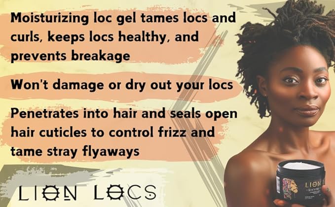 Lion Locs Hair Locking Dreads Moisturizer for Dreadlocks, Locks, Microlocs, Interlocks, Braidlocks, Braids, Fauxlocs, Twistlocks, or Sisterlocks (8oz) (Firm)