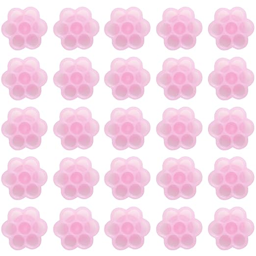 Fenshine 100 PCS Eyelash Extension Glue Holder Flower Shape Cup Plastic Glue Pallet Pad with a Roll for Eyelash Extension Supply
