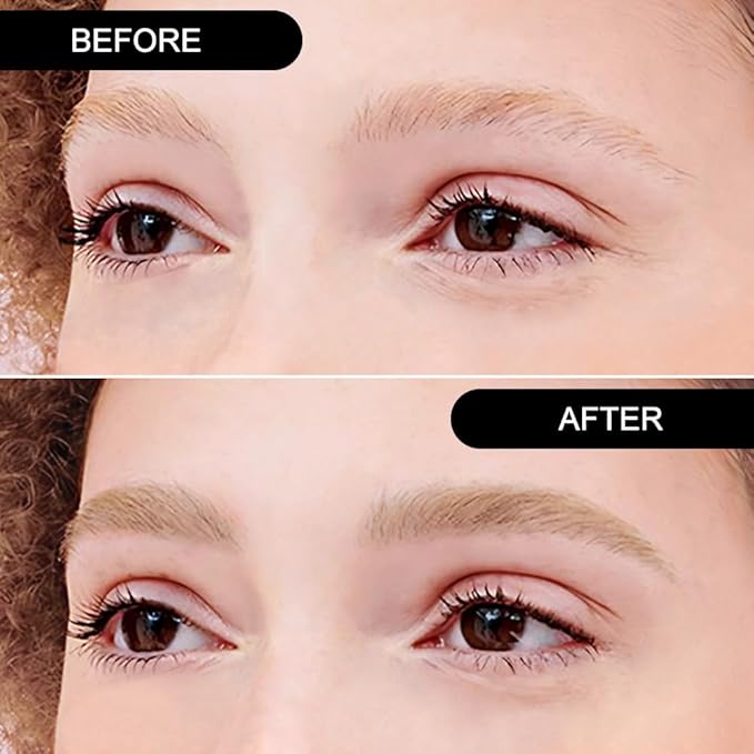 Eyebrow Powder Kit, Long-Lasting Waterproof Two Colors Matte Brow Powder, Eye Brow Powder for Women with Double-ended Eyebrow Brush, Purse-Friendly Compact (A01# Light Brown+Grey, 1Pcs)