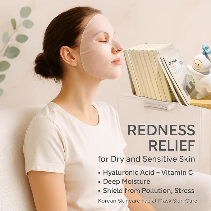 Face Mask Korean Skin Care with Hyaluronic Acid & Collagen Activation,Face Masks Skincare Hydration, Youthful-Looking & Moisturizing Sheet Mask for All Skin Korean Face Mask 5 Sheets