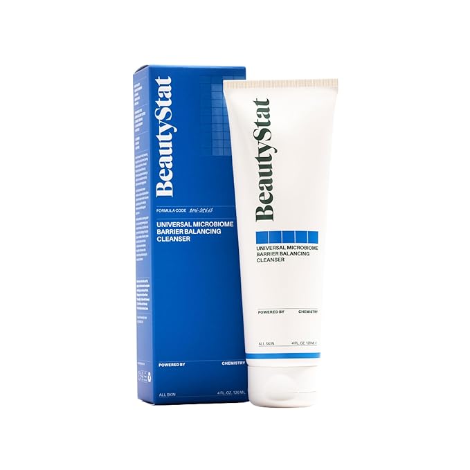 BeautyStat Universal Microbiome Barrier Repair Purifying Cleanser - Gentle Detoxifying Cleanser with Medical Grade MicroSilverBG to Protect Skin and Promote a Healthy, Radiant Glow (4oz /120ml)
