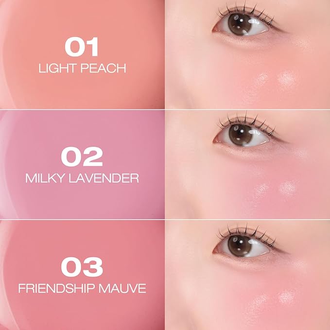 PERIPERA SYRUPY TOK CHEEK 5 Colors, Liquid Blush, Dewy Finish and Hydrates All day, Soft Velvet Texture Face Cheek Tint (01 LIGHT PEACH, One Size)