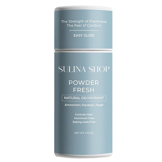 Powder Fresh - All Natural Deodorant for Woman, Aluminum-Free, Baking Soda-Free, Up to 12-Hour Odor Protection – Classic Baby Powder-Inspired Scent – For Women & Men, Gentle on Sensitive Skin