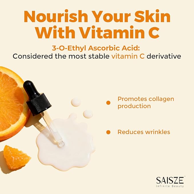 Vitamin C Serum for Face, Valentines Day Gifts for Her, Facial Serum for Dark Spot, Skin Care Gifts for Women, Christmas Stocking Stuffers, Anti Aging with Vitamin C, Hyaluronic Acid, 60ml