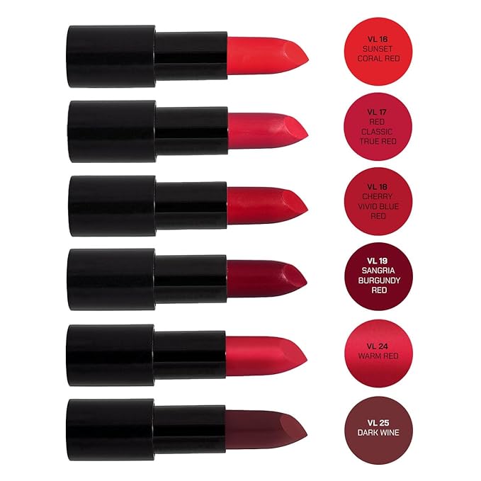 Radiant Professional Advanced Care Lipstick - Ultra Nourishing, Moisturizing Long Lasting Matte Lipstick With Vitamin E- UVA UVB Filters - VELVET (24 WARM RED)
