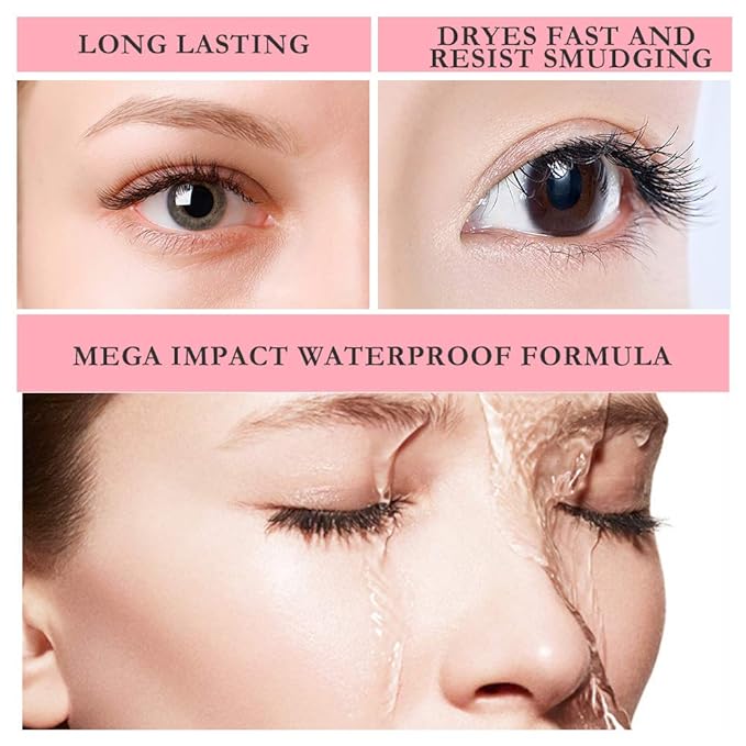 4D Silk Fiber Lash Mascara, Natural Smudge-proof & Waterproof , Black Thickening Lengthening No Clumping, Fuller Lashes, Lasting All Day (1 Tube 4D)