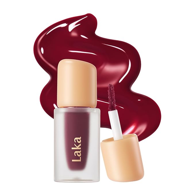Laka Fruity Glam Lip Tint Mini, Glowing Lip Stain with Wide Color Spectrum, Hydrating & Lightweight Texture, Long-Lasting Bold Stain, Non-Sticky, Vegan, K-Beauty (115 Envy)