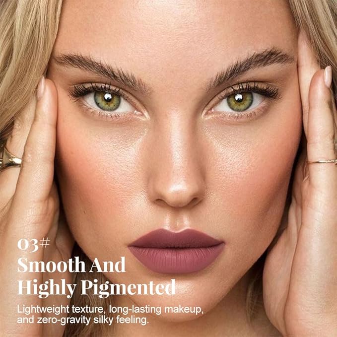 Matte Lip Liner – Sharpenable, Professional Waterproof & Smudge-Proof, Velvet Matte, Long-Lasting Color Lock, Daily Wear, Ideal for Bold & Chic Makeup Looks, Maroon (Shade 03)