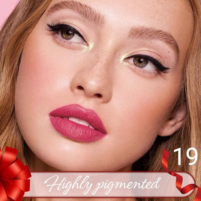 Captivating Red Crayon Matte Lipstick Lip Liner Pencil, Moisture Smooth Lipstick Penil, With Pencil Sharpener Sharpenable Lip Pen Ultimate Lip Crayon for Women Easy to Apply Waterproof 19#