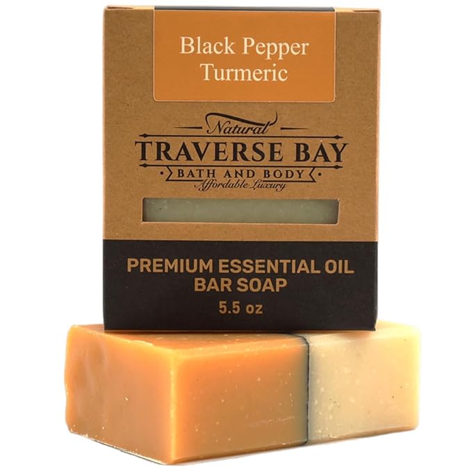Traverse Bay Bath and Body Natural Cold Process Soap Ultimate Skin 4-Bar Variety Pack, Brown Windsor, French Lavender, Eucalyptus Mint, Bergamot Rose, 5.5 oz Each, 22+ oz Total