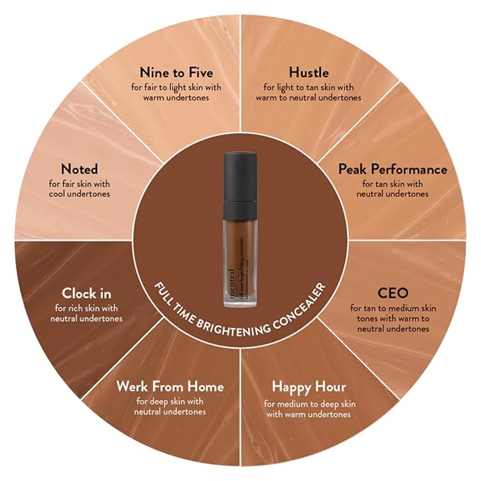 Mented Cosmetics Full-Time Eye Brightening Concealer for Women, Lightweight Full-Coverage Eye Makeup Concealer, Under Eyes Make Up Corrector, Blemishes & Contour, CEO