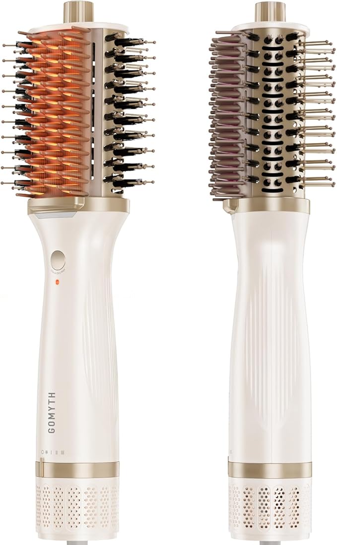 Upgraded 2-in-1 Blow Dryer Brush with Heated Comb - Volumizer Hair Dryer Brush for Hair Drying & Styling, Salon Blowouts, Frizz-Free Shiny Hair, Reduced Heat Damage, Suitable for All Hair Types
