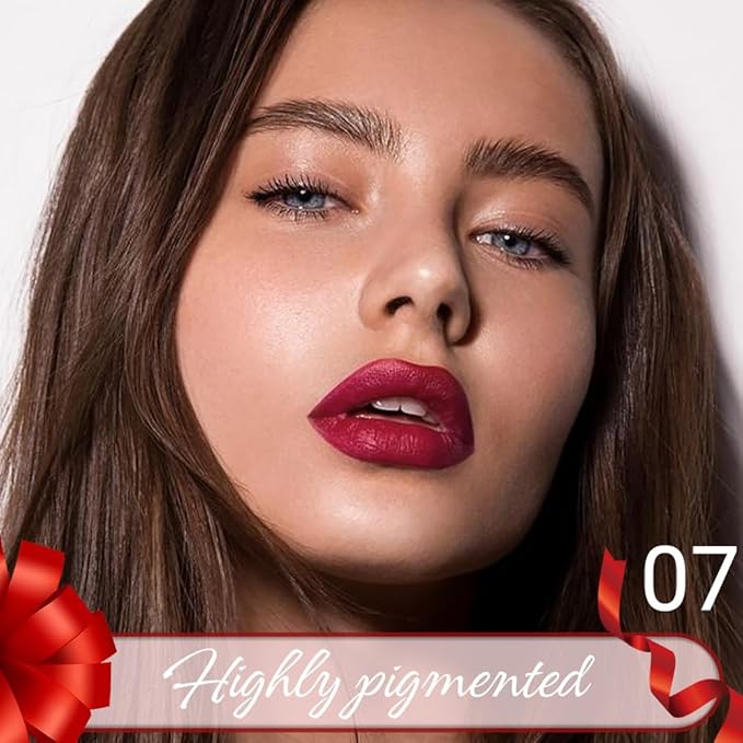 Purple Red Crayon Matte Lipstick Lip Liner Pencil, Moisture Smooth Lipstick Penil, With Pencil Sharpener Sharpenable Lip Pen Ultimate Lip Crayon for Women Easy to Apply Waterproof 07#