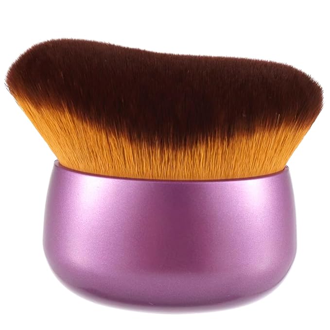 Blend & Blur 75mm Body Kabuki Brush - For Self Tanner, Body Bronzer & Foundation | Face/Back Multitool | Wet/Dry Use (Purple)