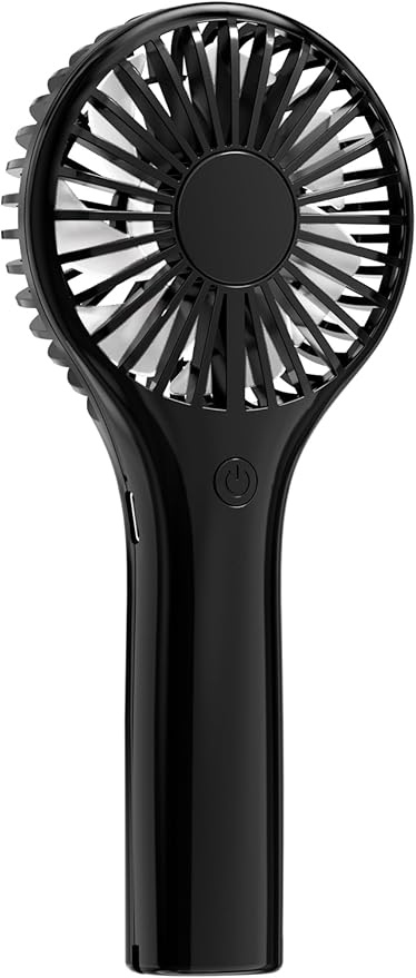 Portable Mini Fan - Powerful Personal Handheld Fan with 3 Speeds, Cute and Small, USB Rechargeable for Travel/Lash/Makeup/Outdoor/Home,Black