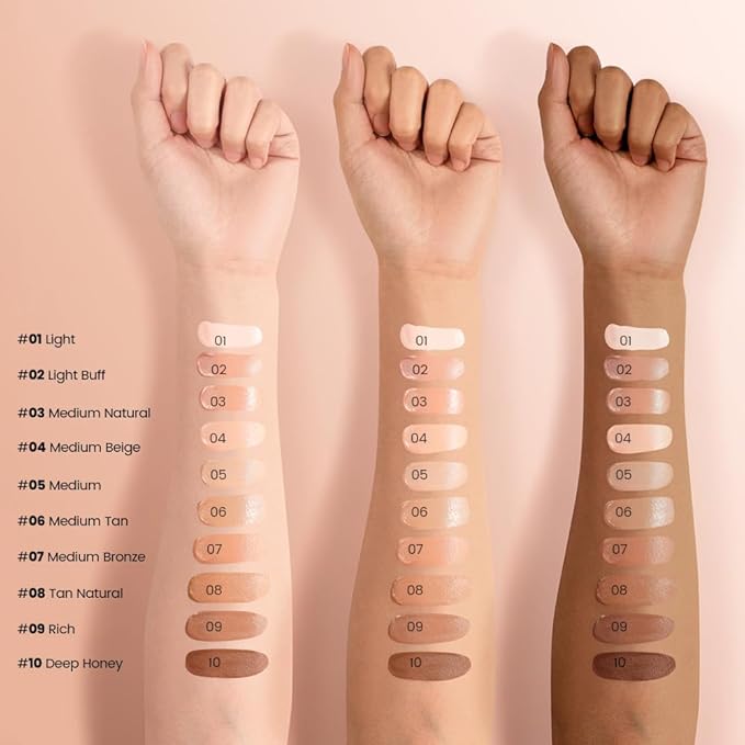 Kaely Liquid Concealer for Older Women, Under Eye Brightener Full Coverage Concealer for Dark Circles, Foundation Face Makeup Lightweight Waterproof, Color Corrector de ojeras, 07 Medium Bronze