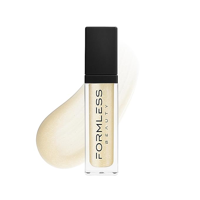 Formless Beauty | Bliss Lip Gloss by Jenny McCarthy | Transparent Nude Infused with Gold Shimmer | Vegan Hydrating Formula | Non-Sticky Aloe & Jojoba Infused | Paraben & Cruelty Free | Lip Enhancer