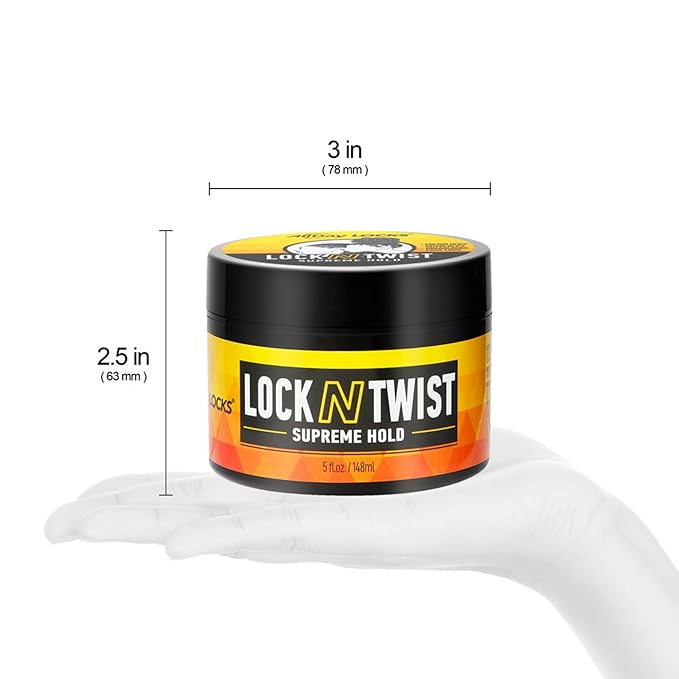 AllDay Locks Lock N Twist (5 oz) | Supreme Hold, No Frizz or Flaking | Hydrating, Nourishing Loc Booster | Grape & Avocado-Infused | Lock & Twist Braids, Locks, Twists, Cornrows | 5 oz