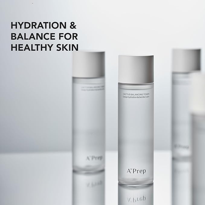 A'Prep Cactus Balancing Toner – Lightweight Hydrating Facial Toner with Jeju Cactus Extract, Hyaluronic Acid & Panthenol for Refreshing Skin, Korean Skincare, 150ml