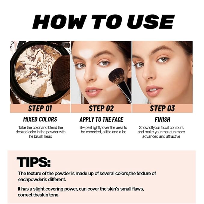 Oil Control Matte Perfection Face Powder Compact For Women, Matte Smooth Flawless Setting Powder Makeup, Polvo Compacto De Maquillaje, Waterproof Long Lasting, (Tan)