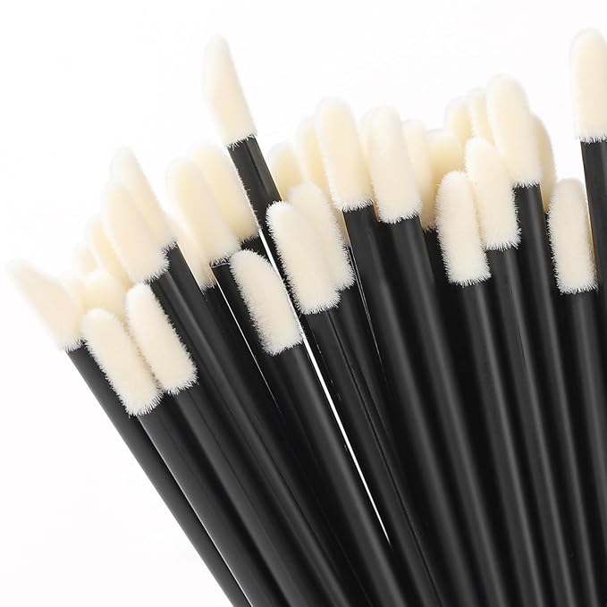 240 Pieces Disposable Lip Wands Lip Brushes,Lipstick Applicator Brushes Lip Gloss Wand,Soft Lint Free,Eyes & Lips Makeup Applicator Wands Tools（BLACK）