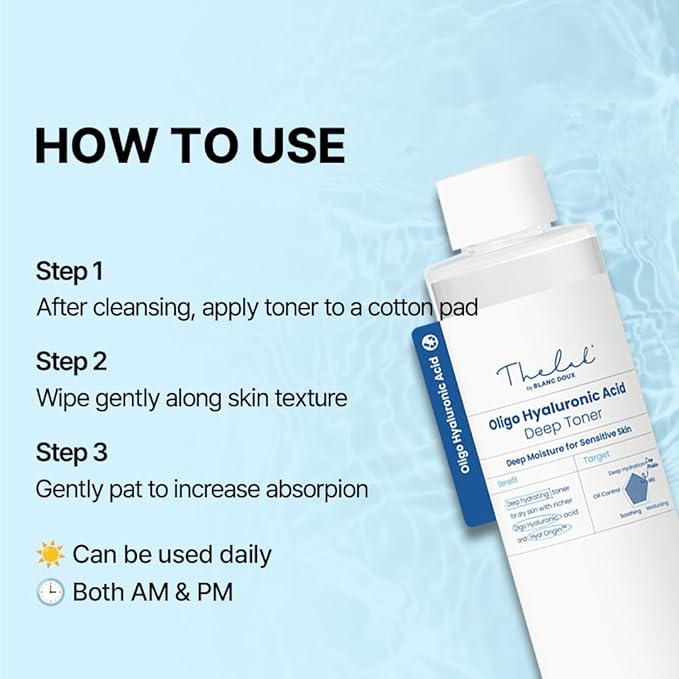 Oligo Hyaluronic Acid Hydrating Toner, 200ml (6.76 fl. oz.) – Deep Moisture, Skin-Smoothing & Oil-Water Balance for Dry and Sensitive Skin