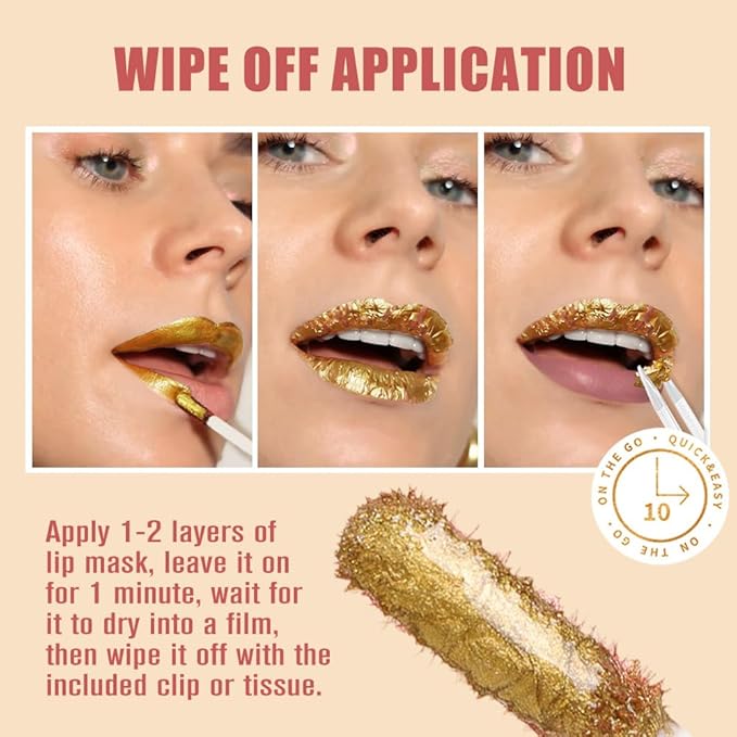 Mauve Liquid Matte Lip Liner Stain Peel Off with Tweezer, Long Lasting, Waterproof New Gold Matte Lipstick Lip Gloss Tattoo for Women, Smudge-proof Non-Stick Cup Lip Tint Makeup 04#