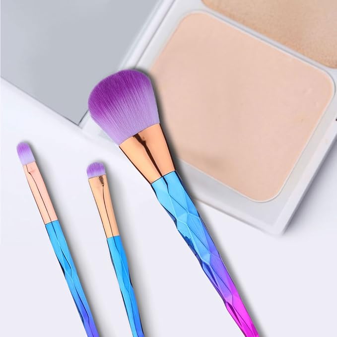 12 Pcs Makeup Brushes Set Premium Foundation Blending Blush Concealer Eye Face Lip Brushes for Powder Liquid Cream Complete Makeup Brushes Kit Synthetic Bristles